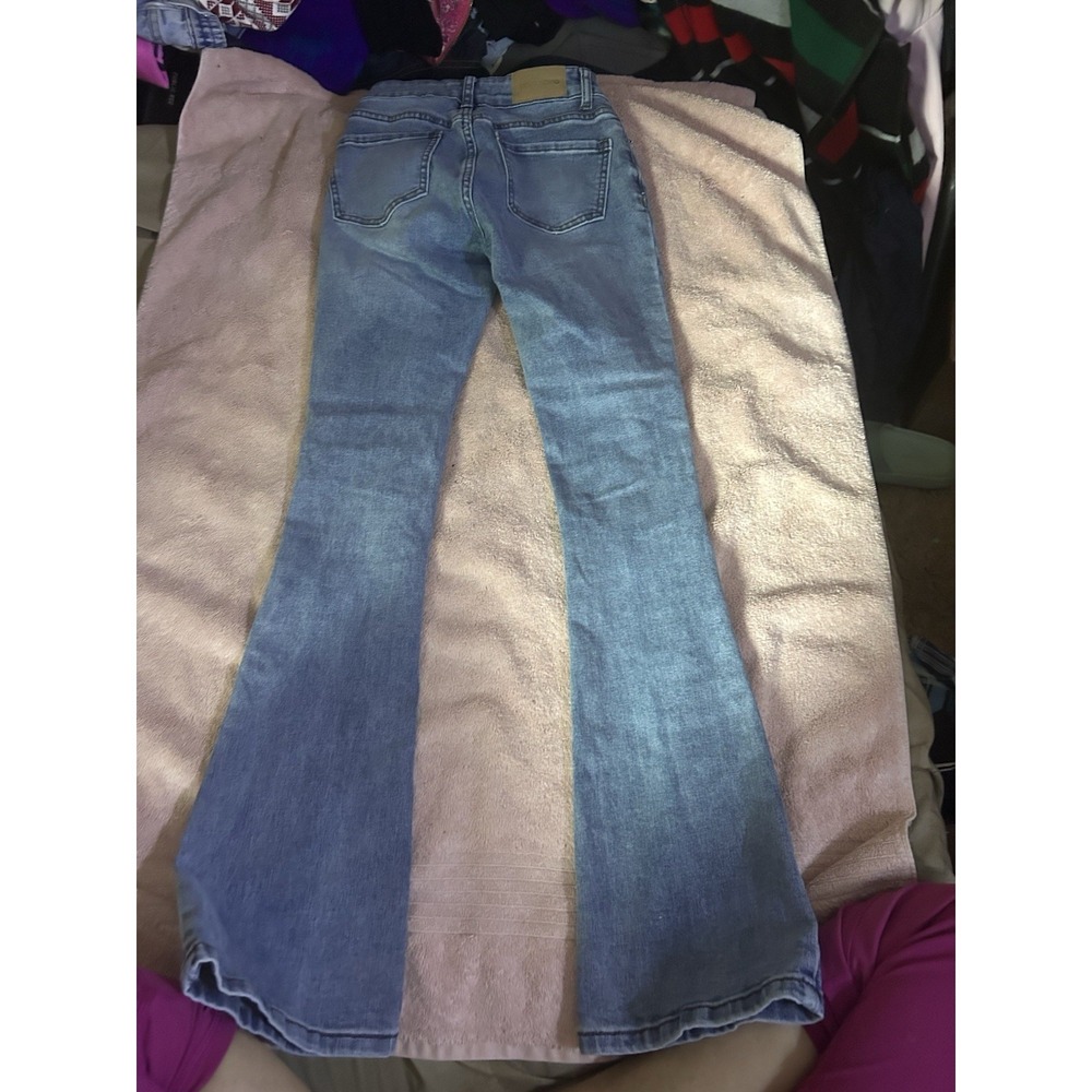 Love SOHO Jeans Womens 00 Light Wash Flare Bootcut Stretch Denim‎ Mid Rise - Picture 3 of 7